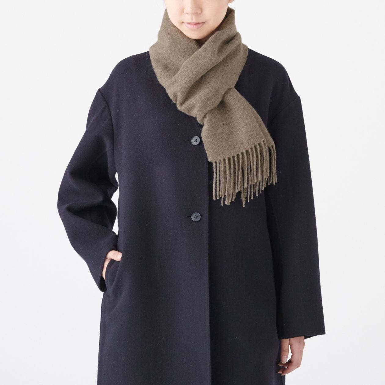 ウール織りマフラー ３０ １８０ｃｍ モカブラウン 通販 無印良品