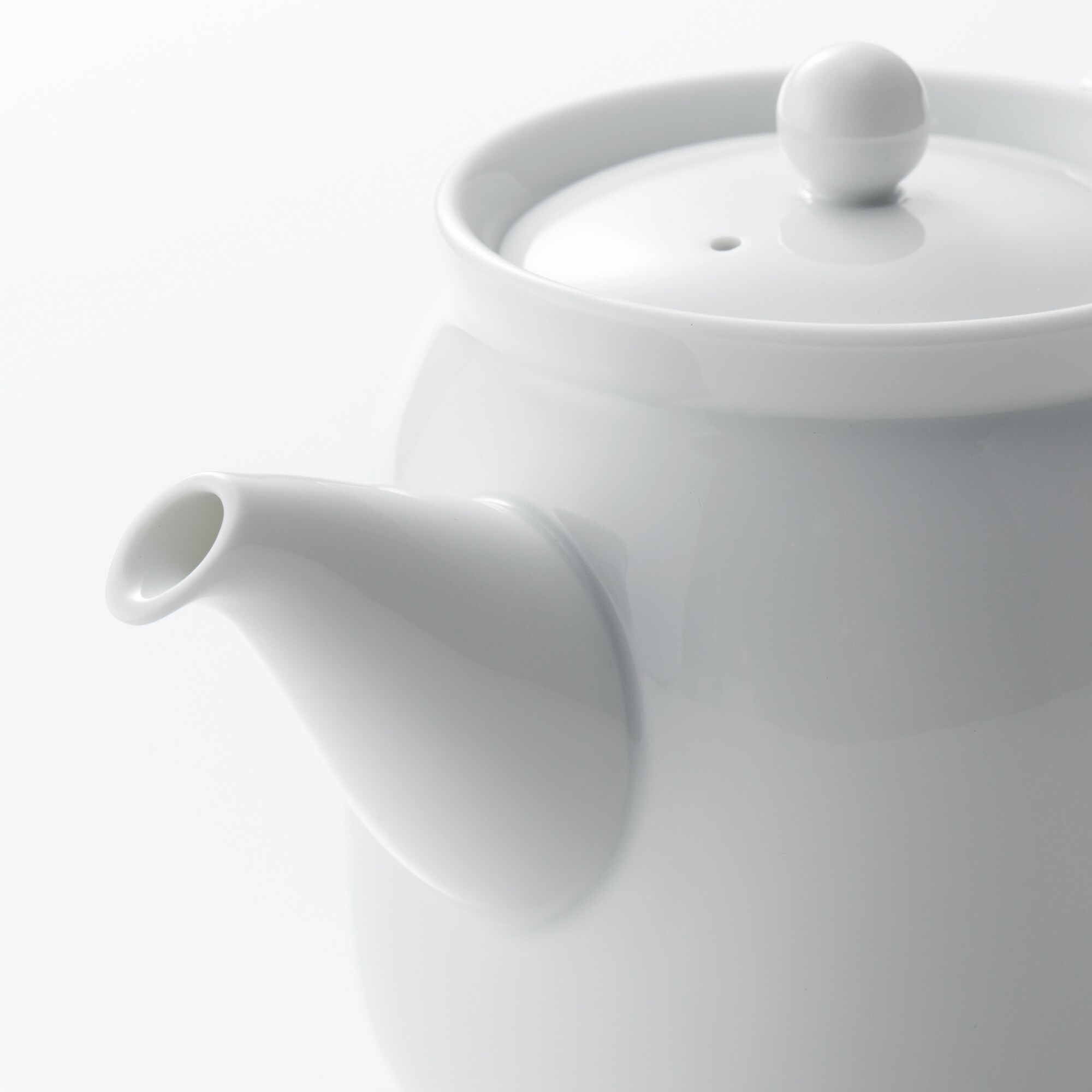 時代　白磁　ティー・ポット　急須　茶器　無傷 h954-1.jpg