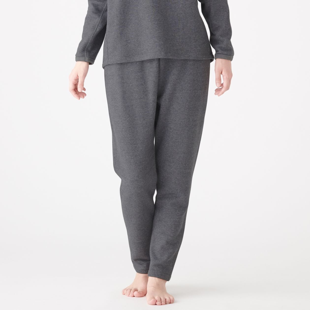 ストレッチ裏毛サルエルパンツ 婦人s チャコールグレー 通販 無印良品 ストレッチ裏毛サルエルパンツ 婦人s チャコールグレー 通販 無印良品
