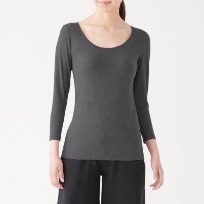 綿であったかuネック八分袖tシャツ 婦人xl チャコールグレー アウトレット 婦人 マタニティ インナー ホームウェア 通販 無印良品 綿であったかuネック八分袖tシャツ 婦人xl チャコールグレー アウトレット 婦人 マタニティ インナー ホームウェア 通販 無印良品