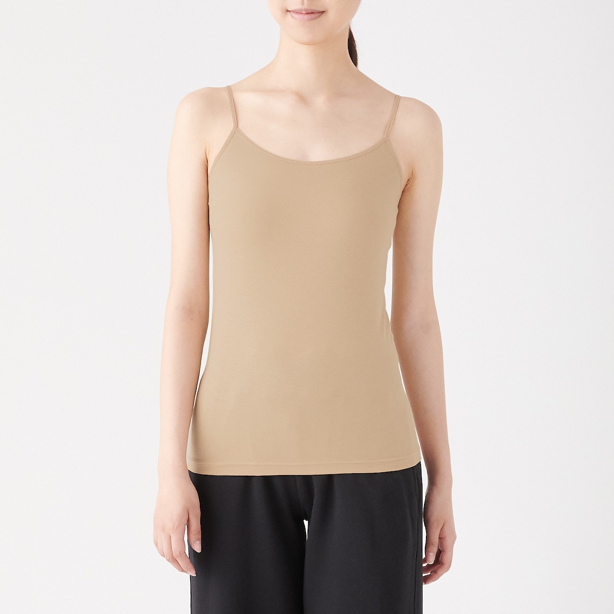 オーガニックコットン混ストレッチキャミソール２枚組 婦人ｓ サンドベージュ インナートップス 婦人 レディース 通販 無印良品
