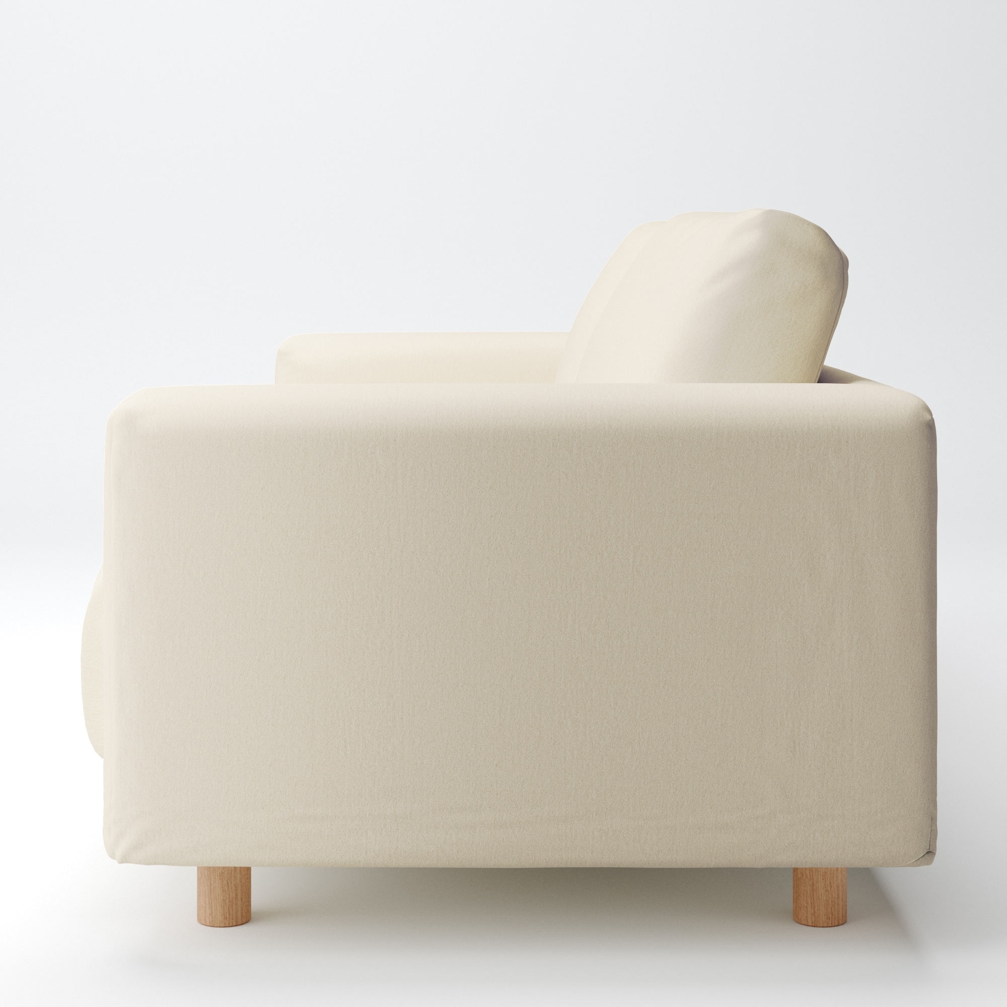 ソファ本体　洗いざらしの綿帆布カバー