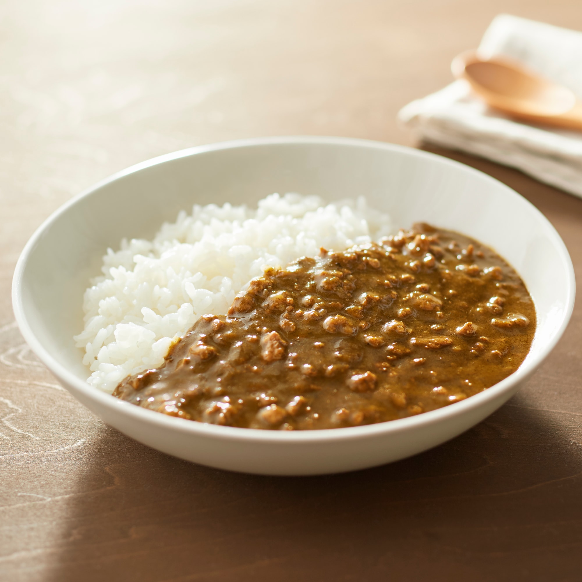 素材を生かした　辛くない　ほうれん草のキーマカレー