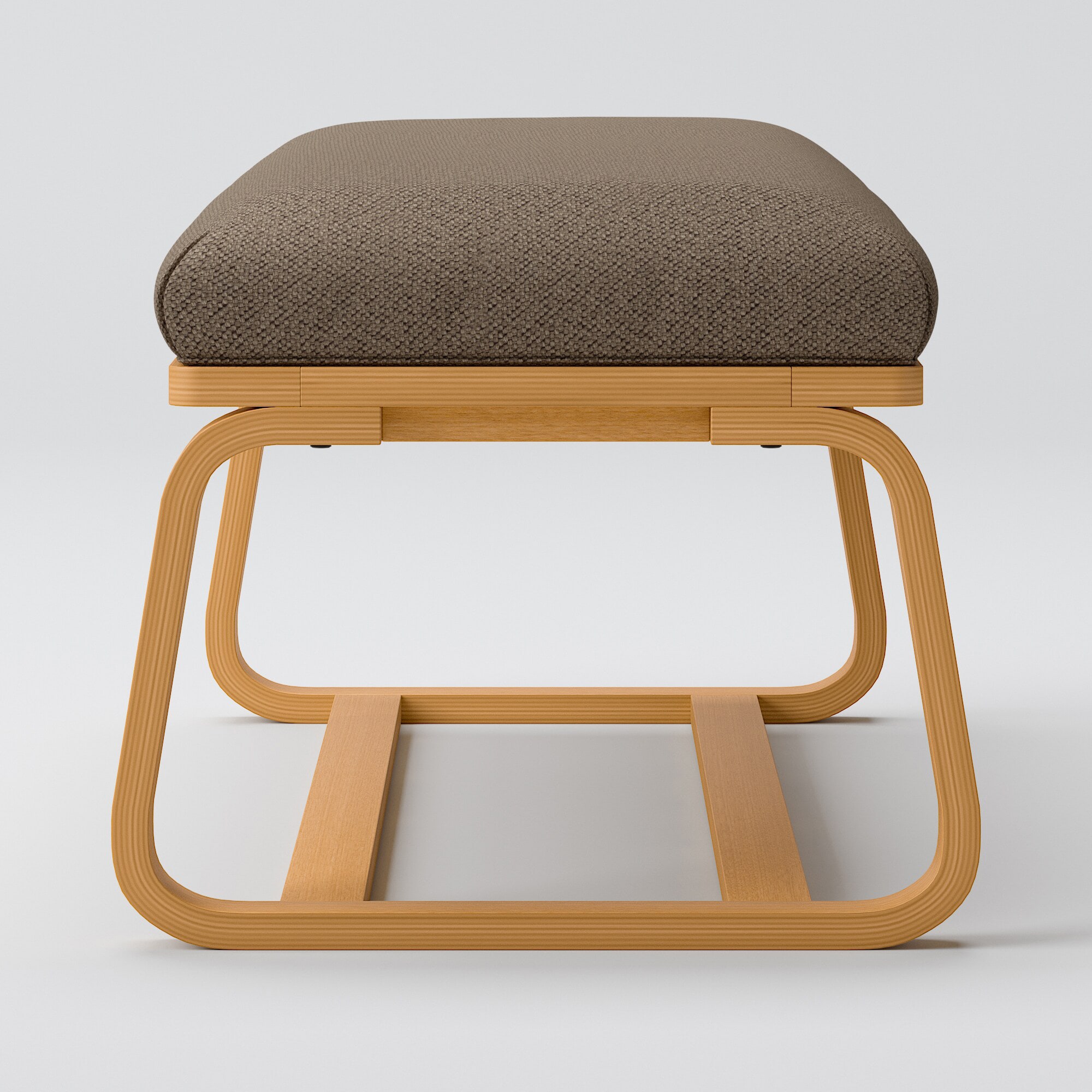 綿太番手リビングでもダイニングでもつかえるベンチ・１用カバー／ブラウン