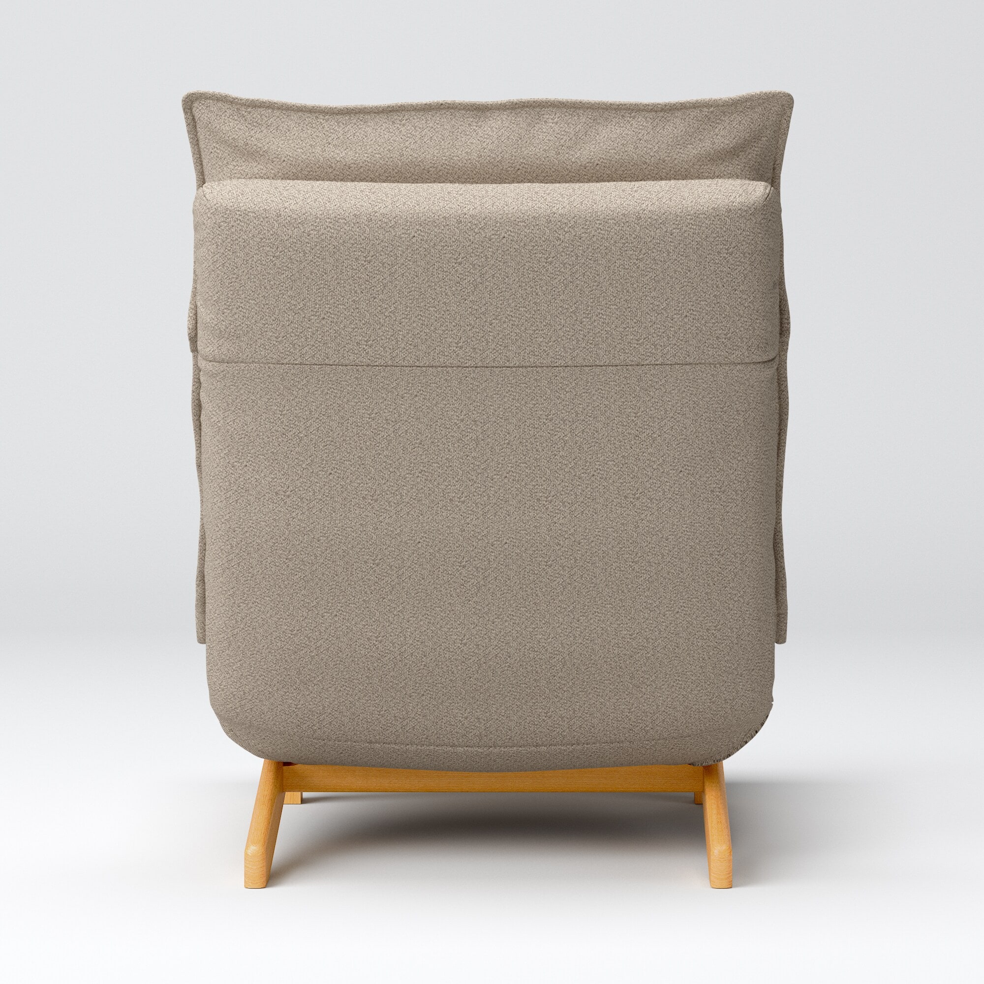 綿太番手ハイバックリクライニングソファ・１シーター用カバー／ベージュ