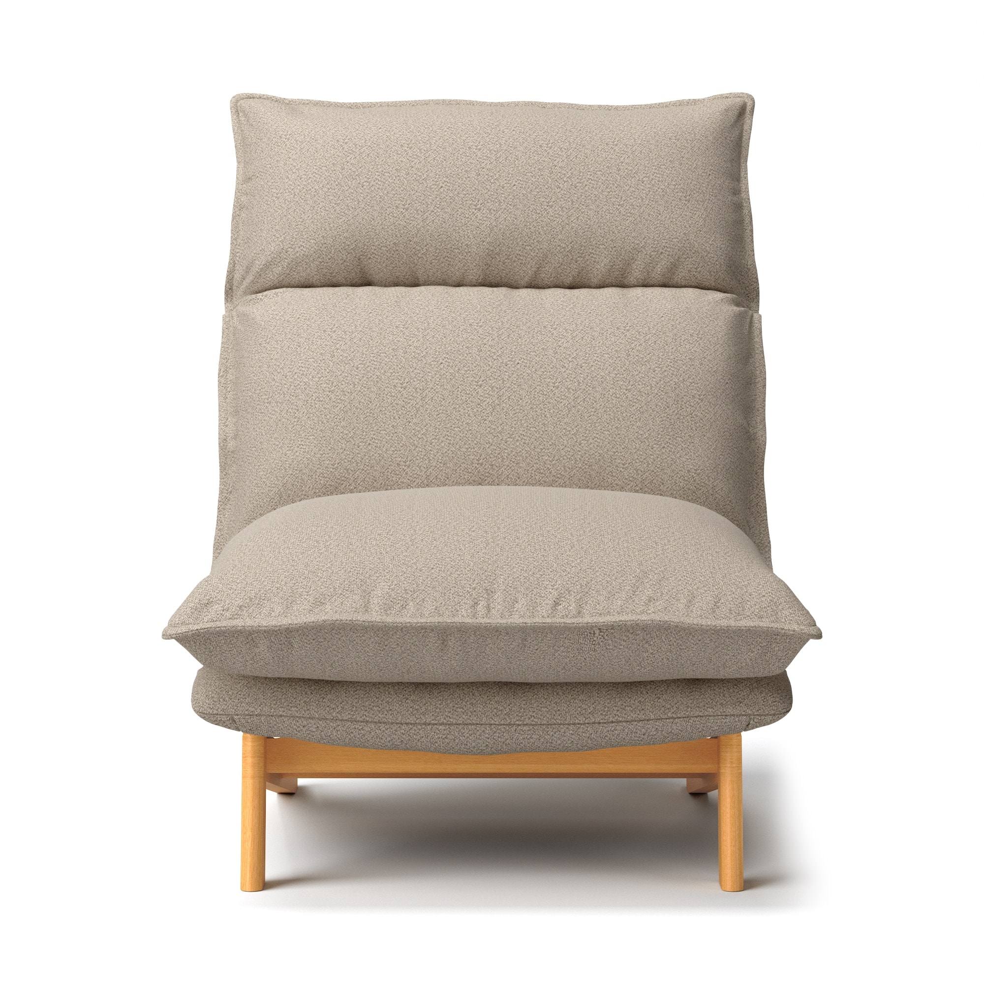 綿太番手ハイバックリクライニングソファ・１シーター用カバー／ベージュ