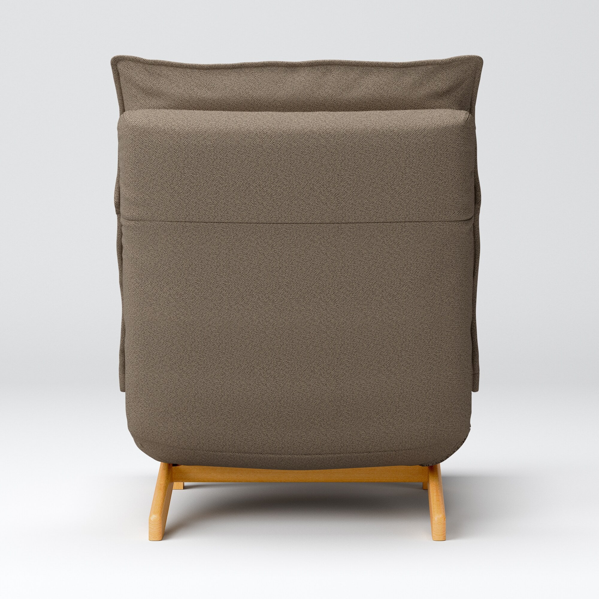 綿太番手ハイバックリクライニングソファ・１シーター用カバー／ブラウン