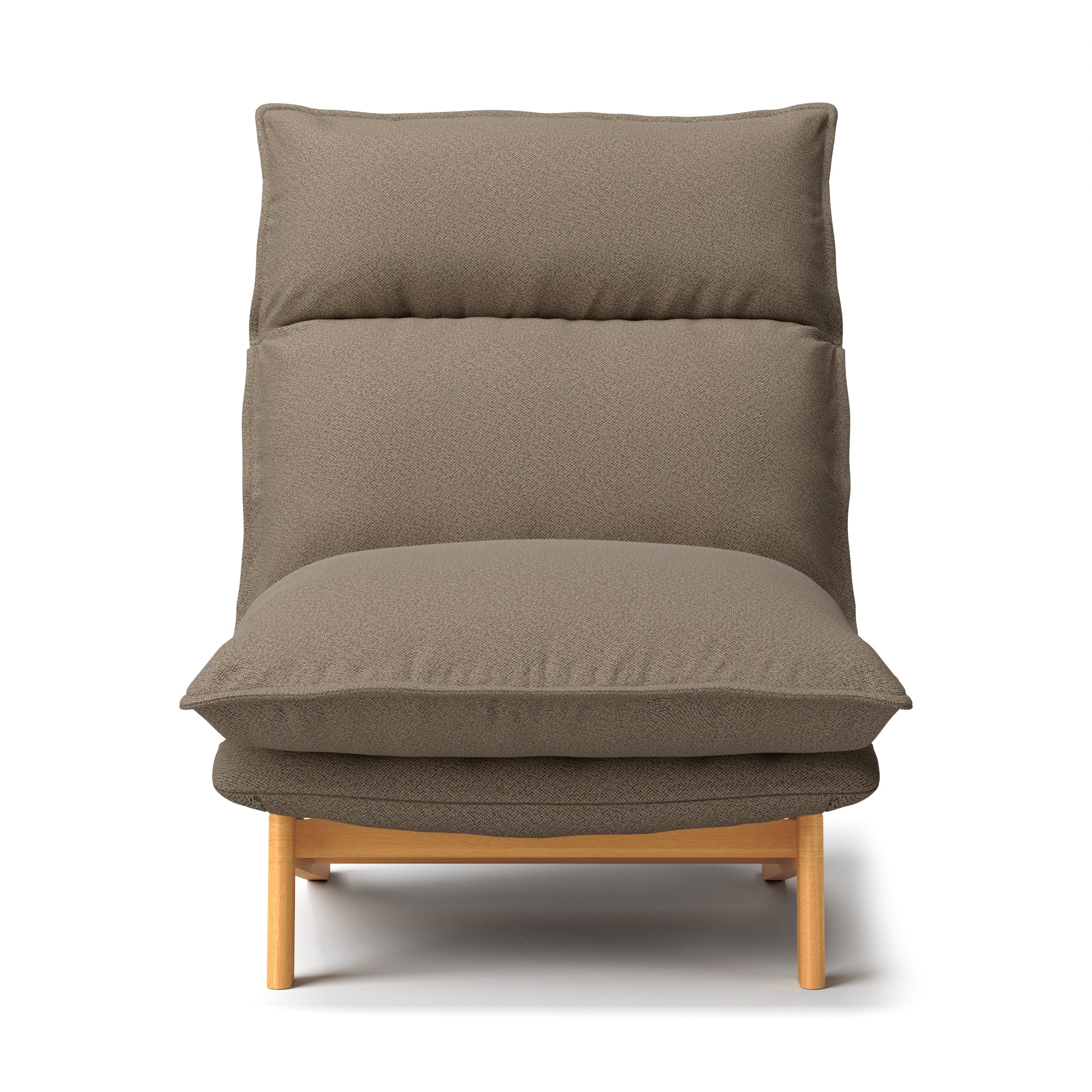 綿太番手ハイバックリクライニングソファ・１シーター用カバー／ブラウン