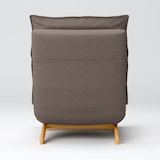 綿太番手ハイバックリクライニングソファ・１シーター用カバー／ダークブラウン