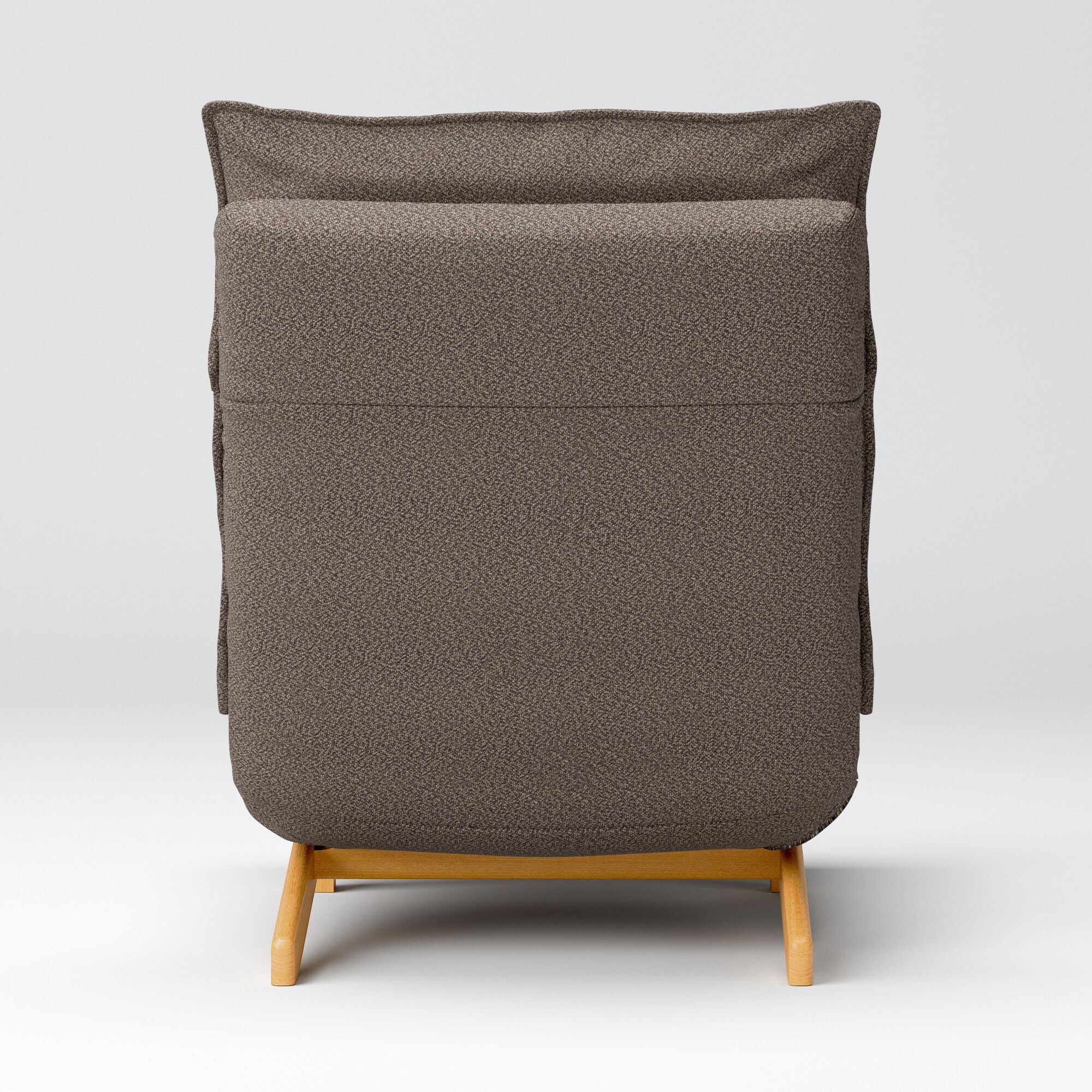 綿太番手ハイバックリクライニングソファ・１シーター用カバー／ダークブラウン