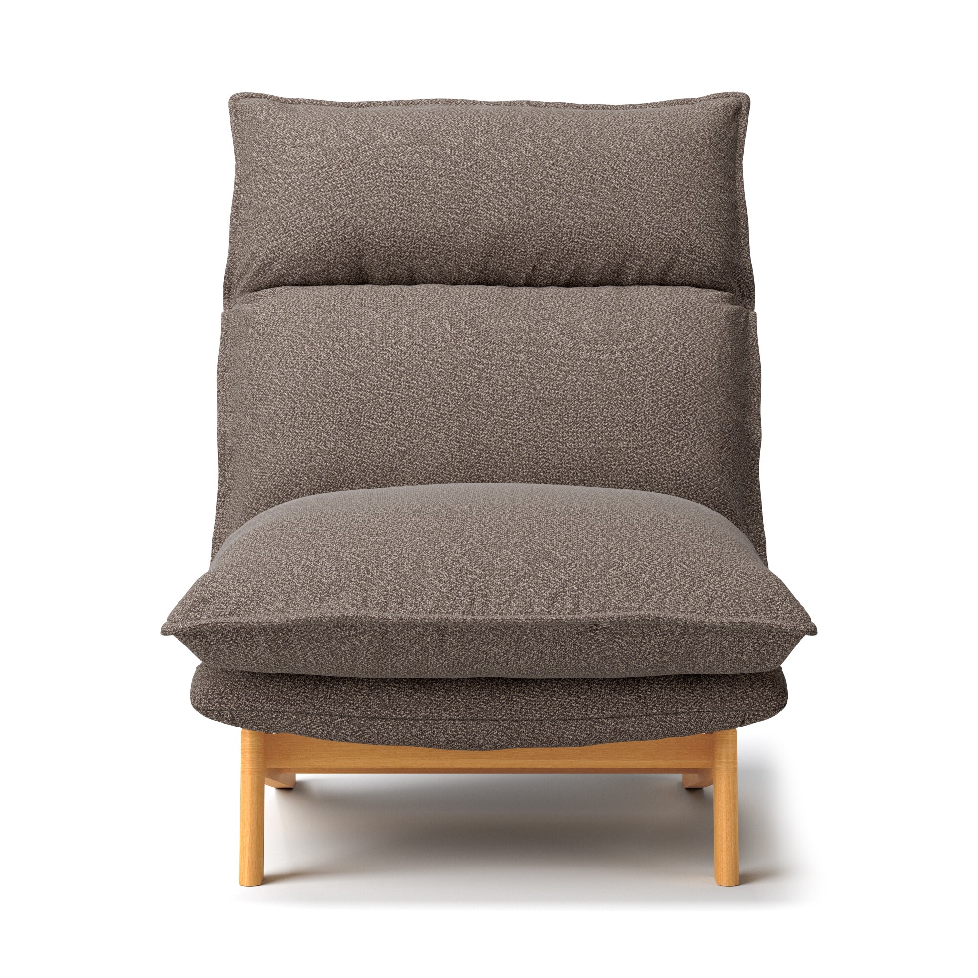 綿太番手ハイバックリクライニングソファ・１シーター用カバー／ダークブラウン