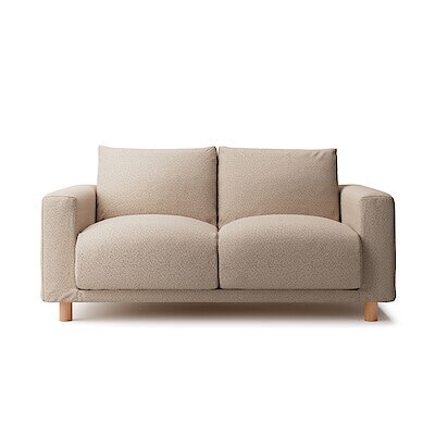 【カバー】綿太番手ソファ本体・２シーター・フェザー・ポケットコイル用カバー