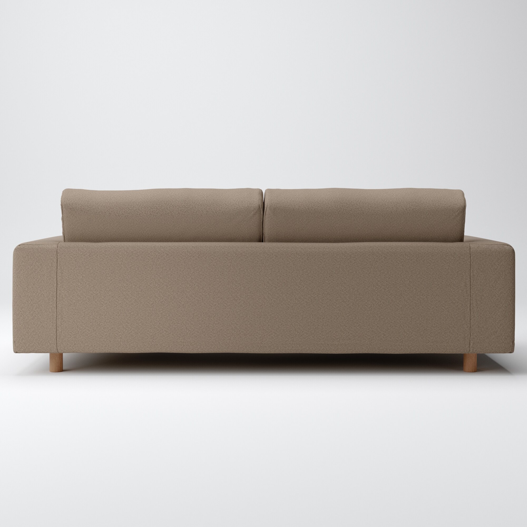 綿太番手ソファ本体・３シーター・ウレタンポケットコイル用カバー／ブラウン