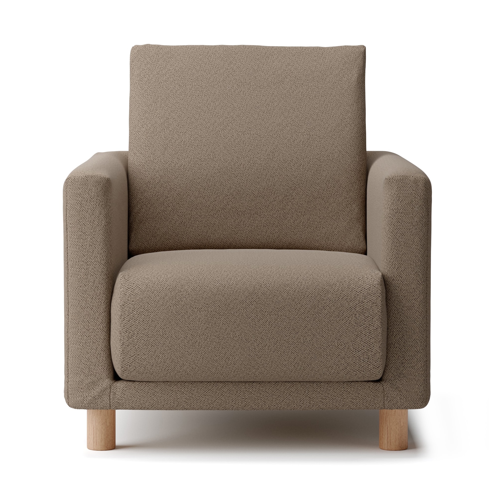 綿太番手ソファ本体・１シーター・ウレタンポケットコイル用カバー／ブラウン