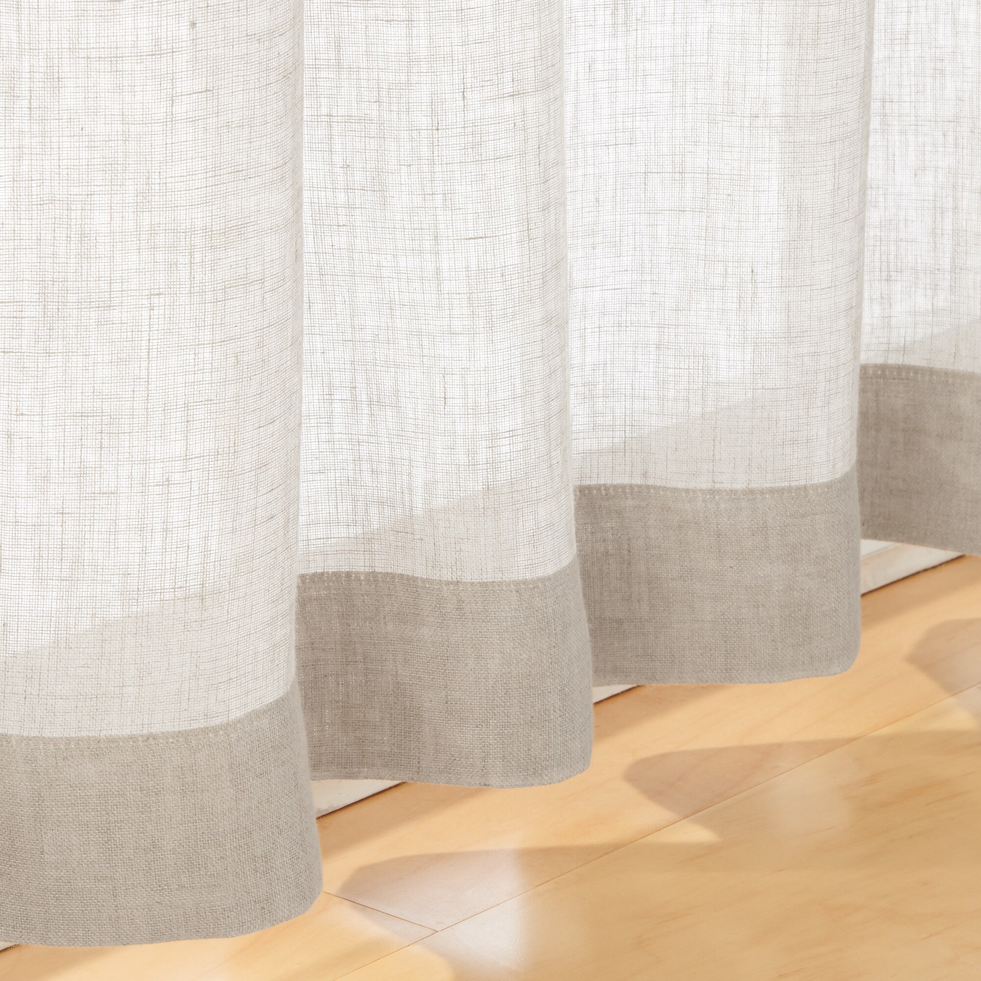 プリーツカーテン アイボリー 鹿の子織り 無印良品 113cm x 187cm 麻
