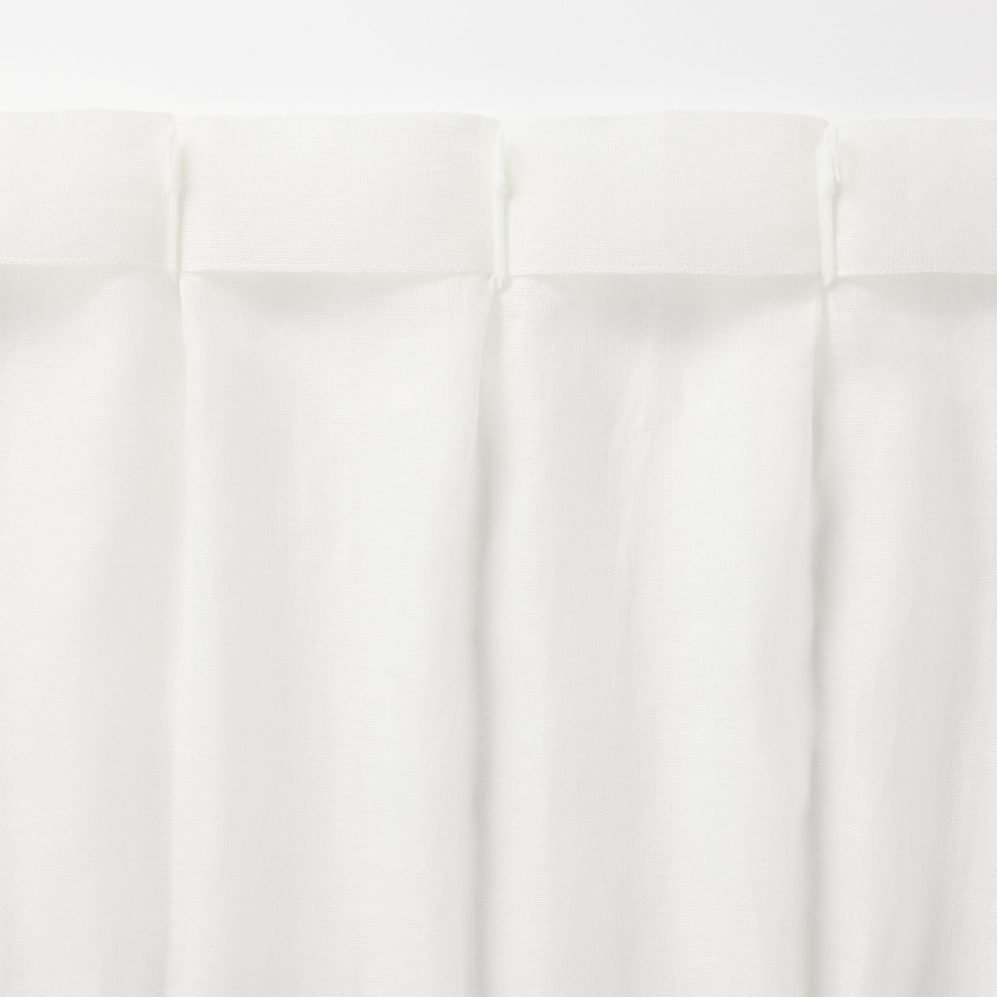 無印良品 ノンプリーツ レースカーテン 麻ボイル 120×180㎝×2枚