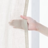 麻ボイルノンプリーツカーテン／生成