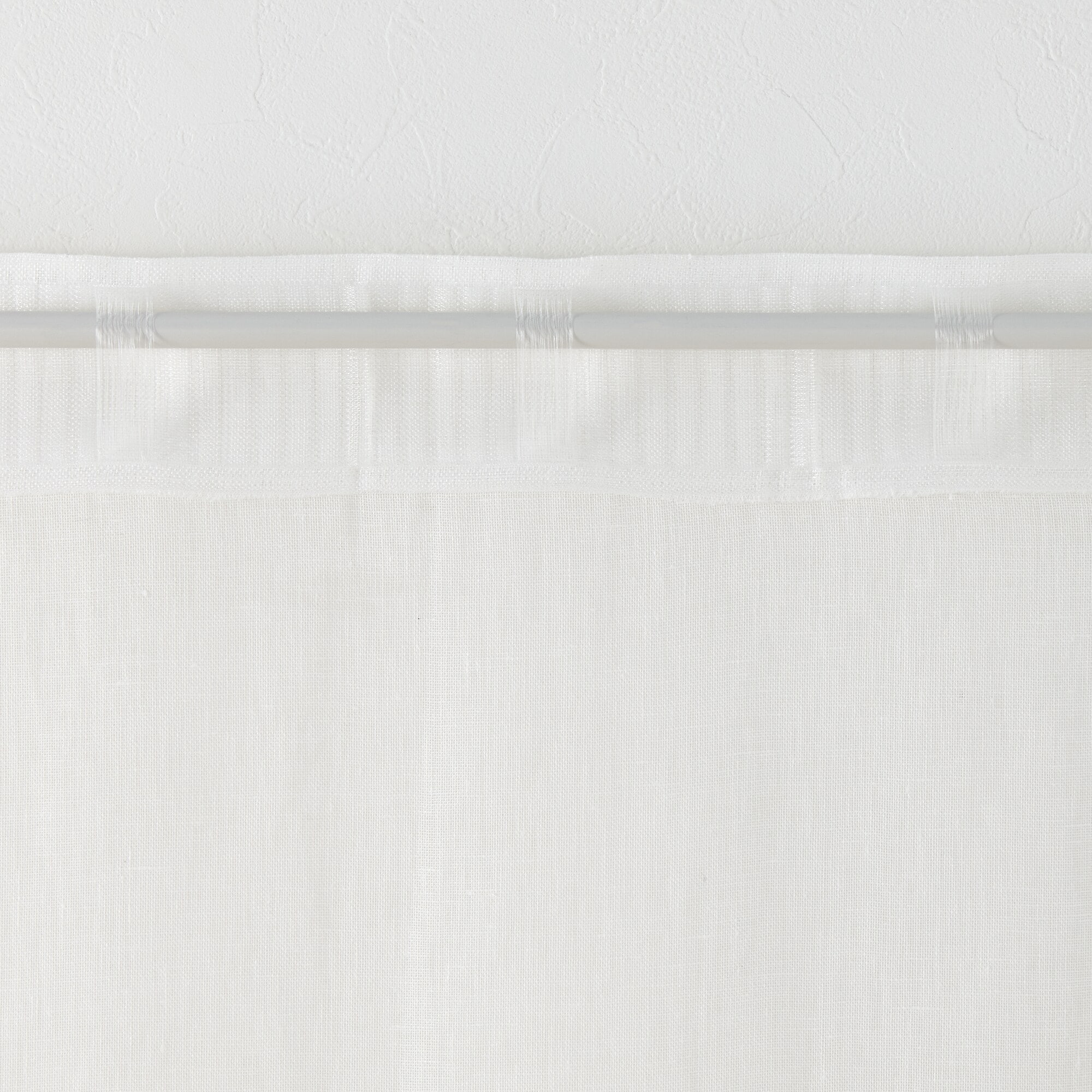 麻ボイルノンプリーツカーテン／生成