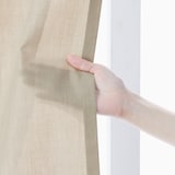 ポリエステル杢調平織ノンプリーツカーテン／ベージュ