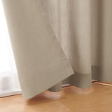 ポリエステル杢調平織ノンプリーツカーテン／ベージュ