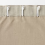 ポリエステル杢調平織ノンプリーツカーテン／ベージュ