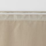 ポリエステル杢調平織ノンプリーツカーテン／ベージュ