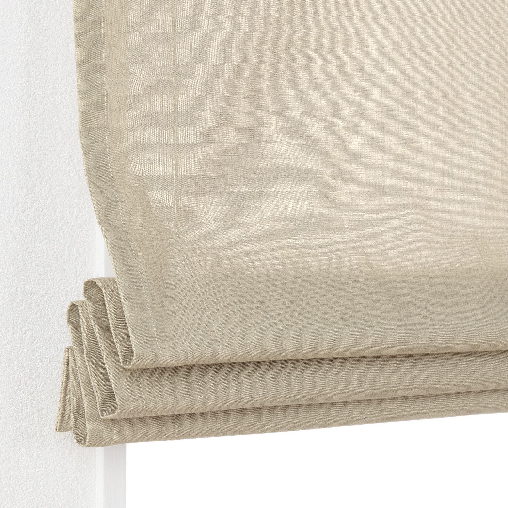 ポリエステル杢調平織（防炎）プレーンシェード用生地／ベージュ