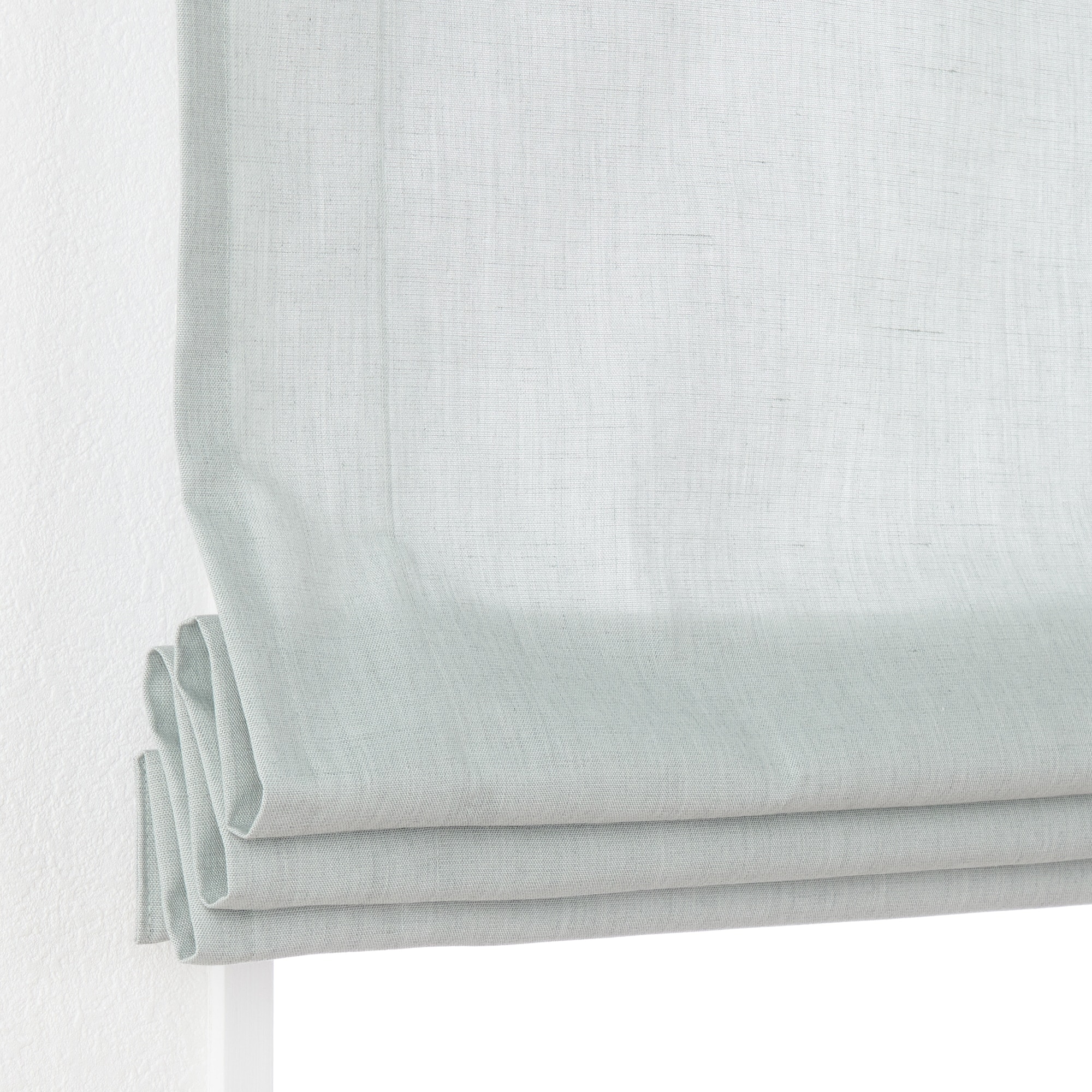 ポリエステル杢調平織（防炎）プレーンシェード用生地／ブルーグレー