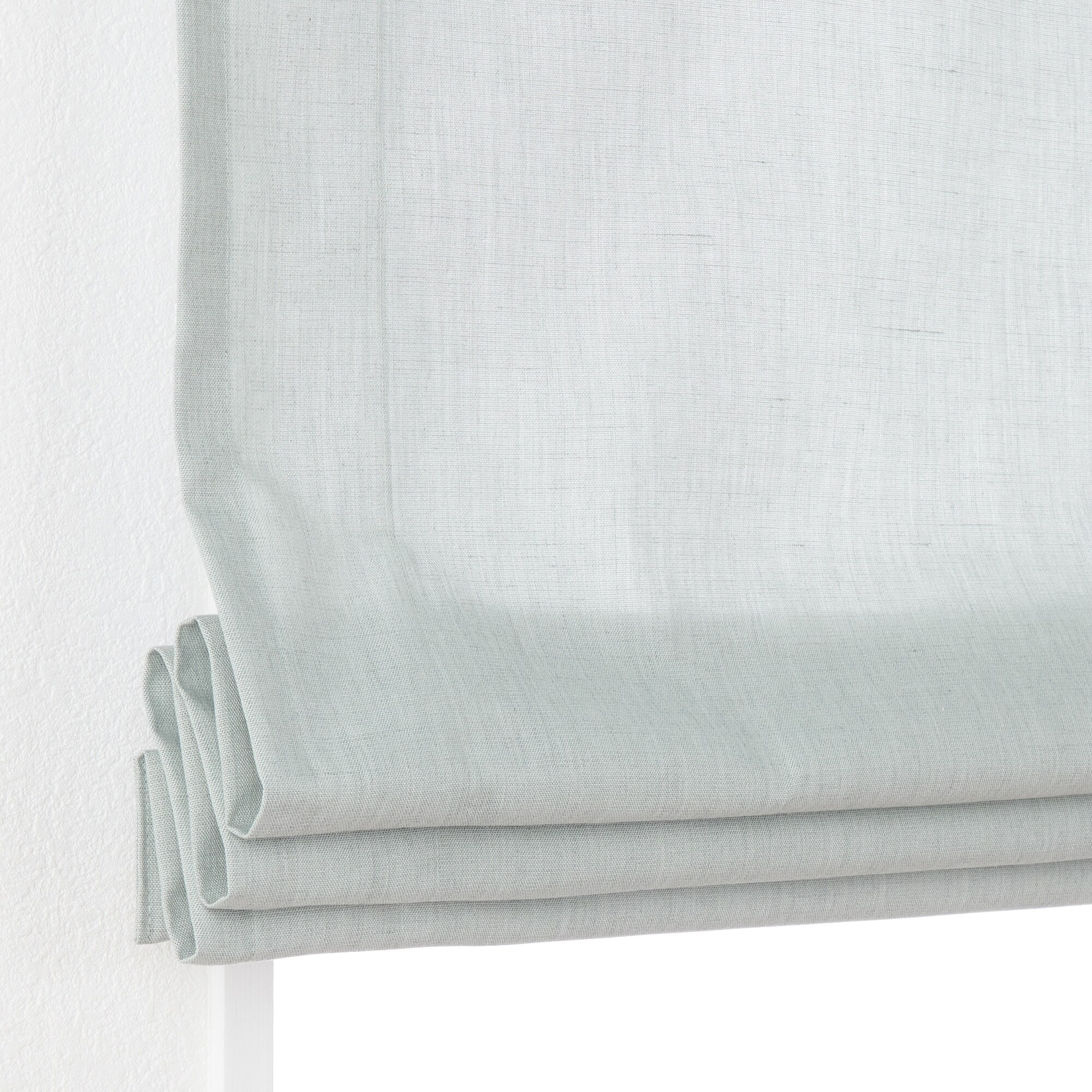 ポリエステル杢調平織（防炎）プレーンシェード用生地／ブルーグレー