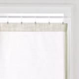 ポリエステル杢調ボイルノンプリーツカーテン／アイボリー