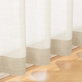 ポリエステル杢調ボイルプリーツカーテン／ベージュ