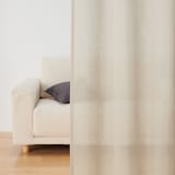 ポリエステル杢調ボイルノンプリーツカーテン／ベージュ