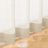 ポリエステル杢調ボイルプリーツカーテン２倍ヒダ／ベージュ