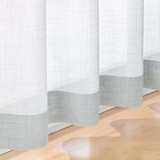 ポリエステル杢調ボイルプリーツカーテン２倍ヒダ／ブルーグレー