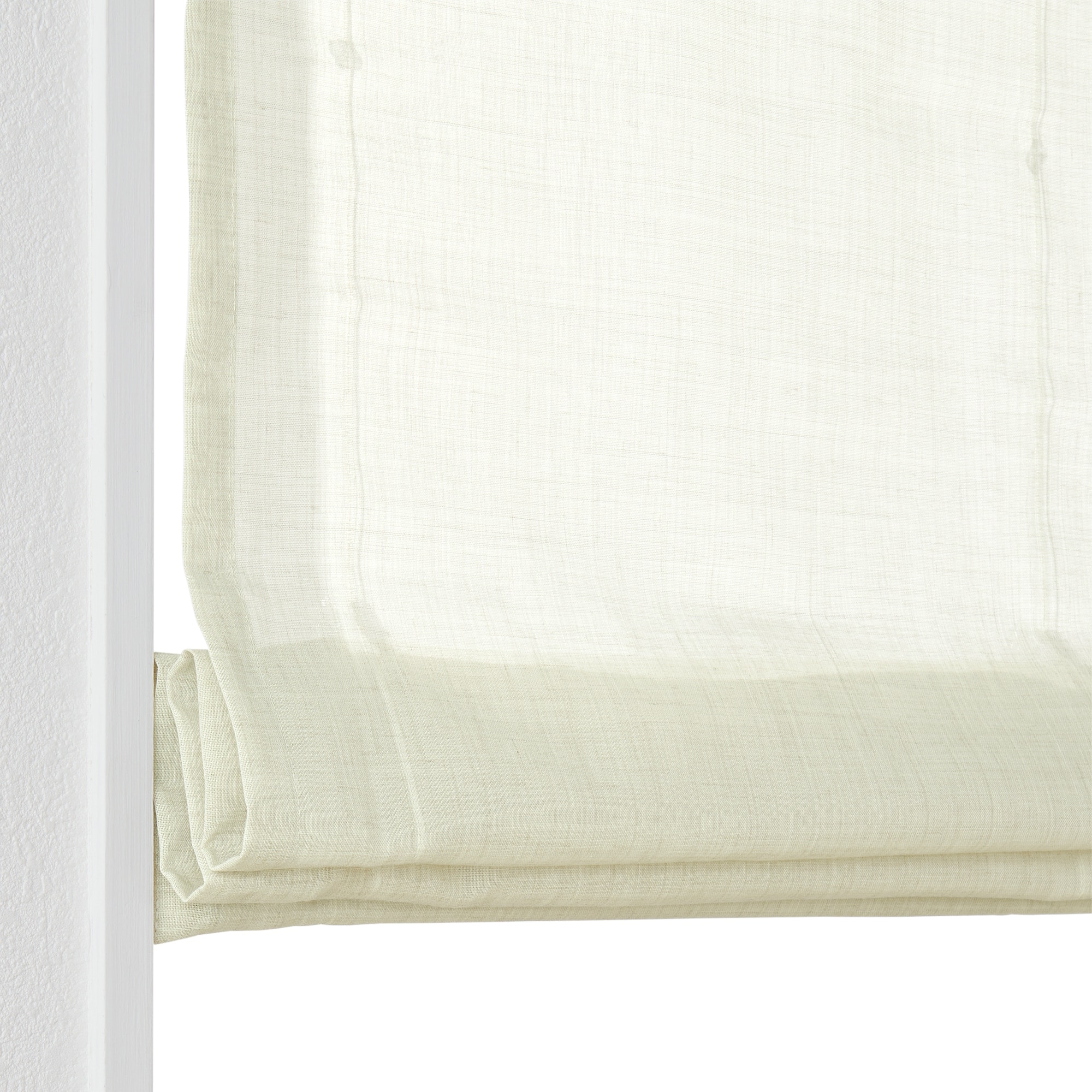 ポリエステル杢調ボイル（防炎）プレーンシェード用生地／アイボリー