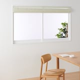 ポリエステル杢調ボイル（防炎）プレーンシェード用生地／アイボリー