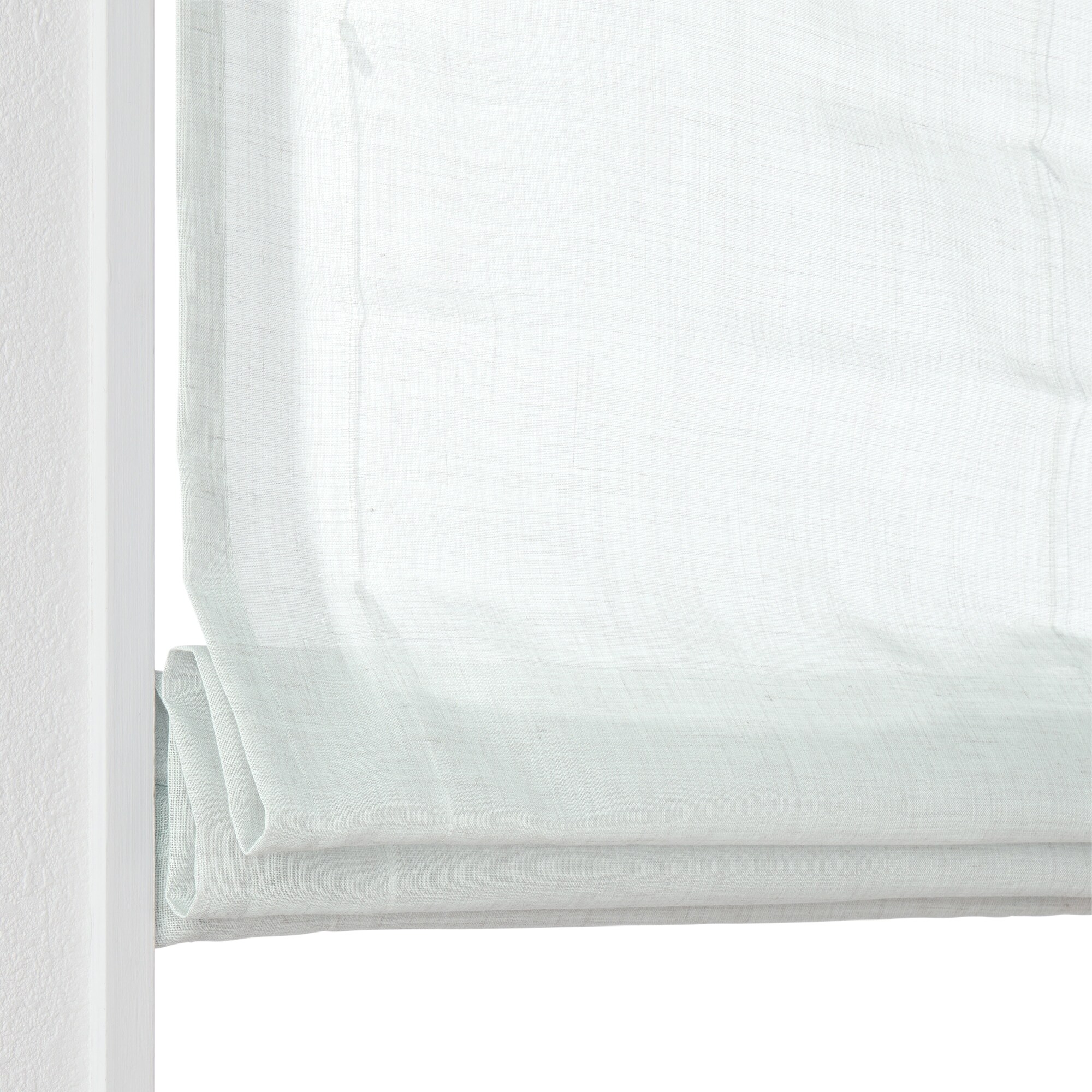 ポリエステル杢調ボイル（防炎）プレーンシェード用生地／ブルーグレー