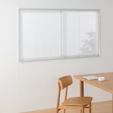 ポリエステル杢調ボイル（防炎）プレーンシェード用生地／ブルーグレー