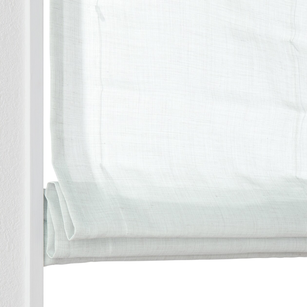 ポリエステル杢調ボイル（防炎）プレーンシェード用生地／ブルーグレー