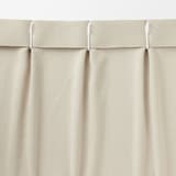 ポリエステルシェニールヘリンボーン（防炎）プリーツカーテン／オフ白