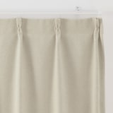 ポリエステルシェニールヘリンボーン（防炎）プリーツカーテン／遮光裏地付／オフ白