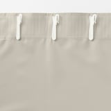 ポリエステルシェニールヘリンボーン（防炎）ノンプリーツカーテン／遮光裏地付／オフ