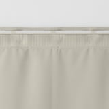 ポリエステルシェニールヘリンボーン（防炎）ノンプリーツカーテン／遮光裏地付／オフ