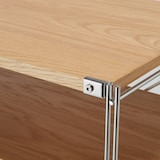 ステンレスユニットシェルフ・オーク材・ワードローブセット