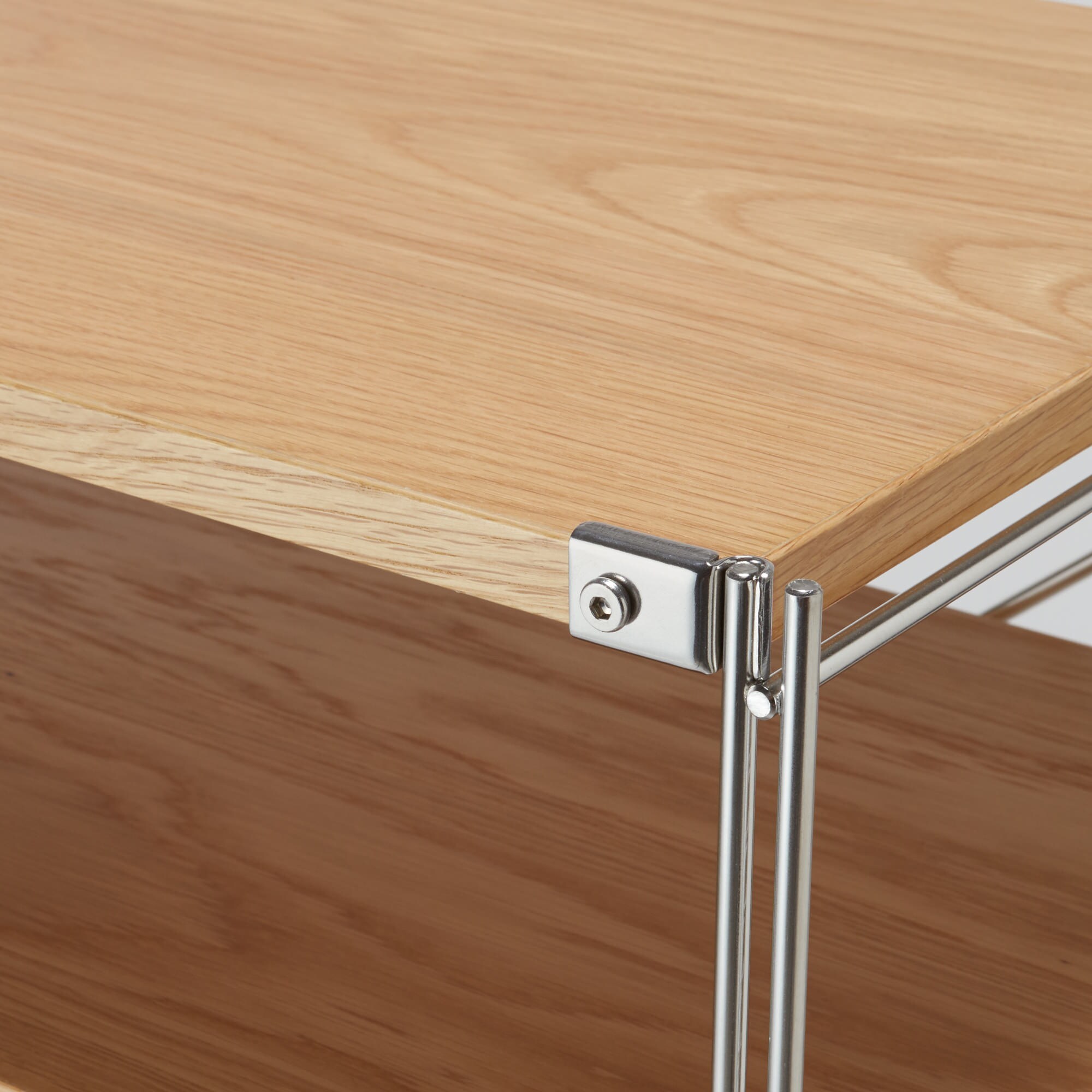 ステンレスユニットシェルフ・オーク材・ワードローブセット