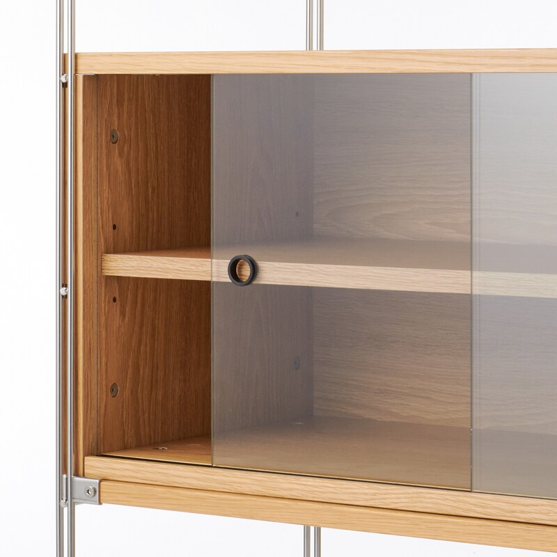 ステンレスユニットシェルフ・オーク材・カップボードセット | 無印良品 