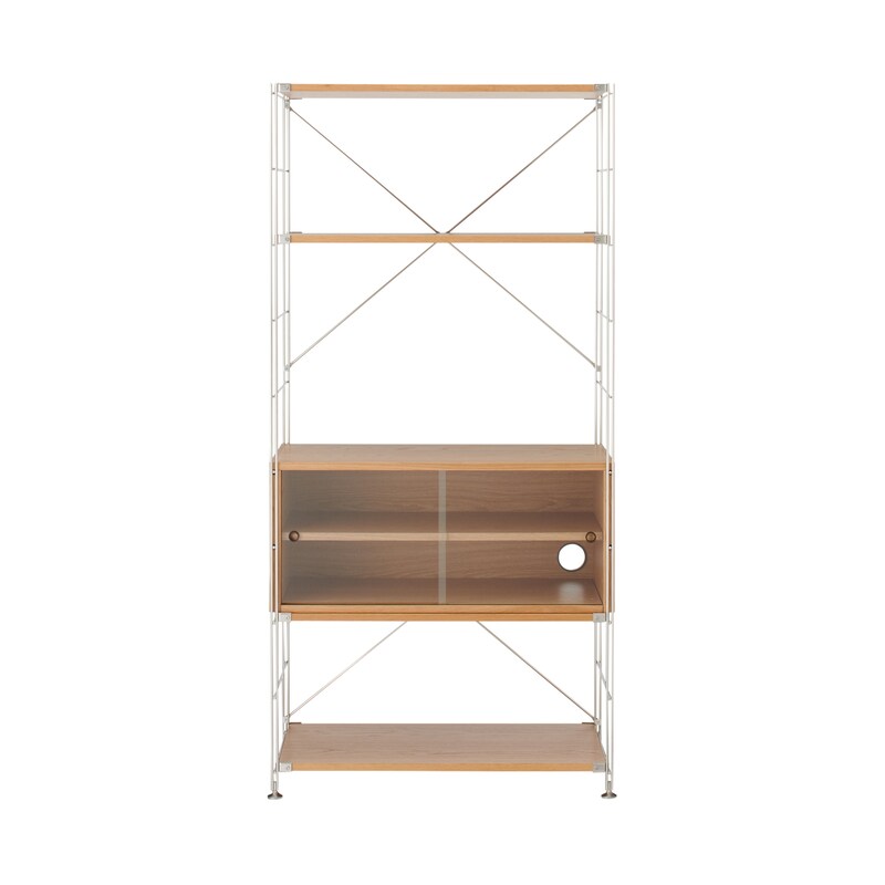 ステンレスユニットシェルフ・オーク材・カップボードセット | 無印良品 