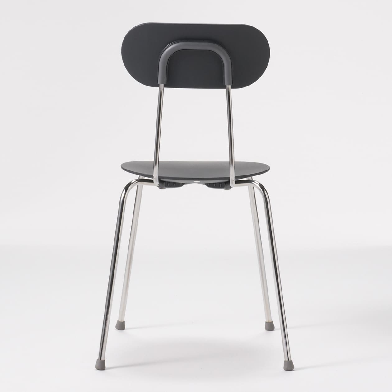 スチールチェア・樹脂座（ダークグレー）