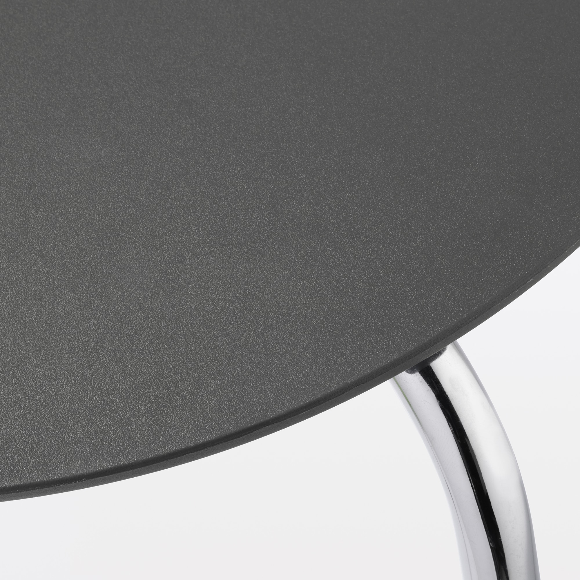 スチールチェア・樹脂座（ダークグレー）