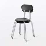 スチールチェア・樹脂座（ダークグレー）